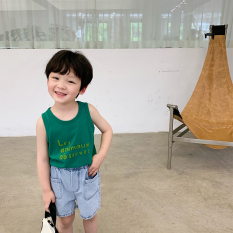 Áo ba lỗ sát nách cho bé trai 1 – 5 tuổi QATE H11 chất cotton Soomin Kids 8 đến 22 kg
