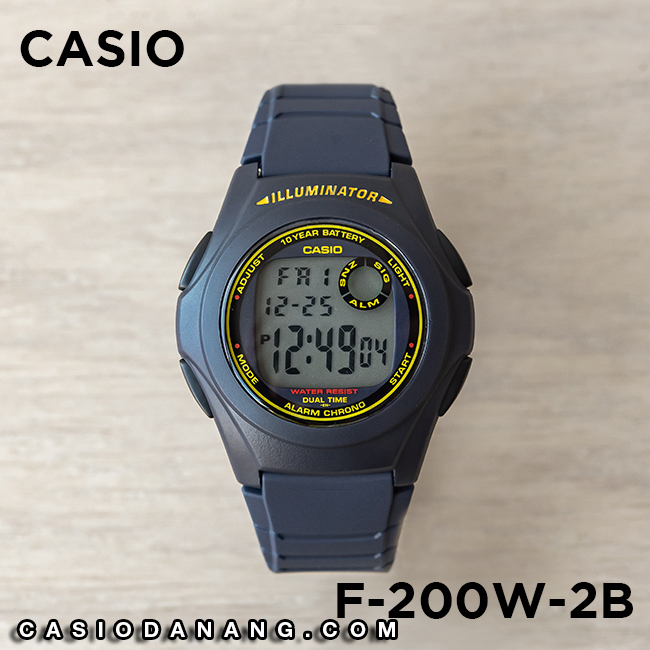 Đồng hồ nam dây nhựa Casio Standard chính hãng Anh Khuê F-200 & F-201 Series