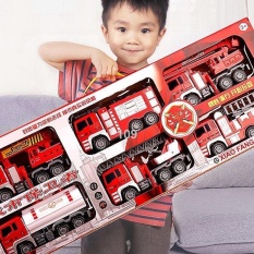 ( Size ĐẠI )Đồ chơi ô tô mô hình set 6 xe cứu hỏa cỡ lớn cho bé, Ô TÔ Đồ Chơi Trẻ Em, Set 6 Xe Công Trình, Cứu Hoả, Ô Tô Đồ Chơi Cho Bé