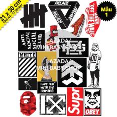 Bộ Hình Dán Sticker Hypebeast, Bape, Supreme, Off White, 5theway – Hình Dán Mũ Bảo Hiểm, Hình Dán Laptop, Hình Dán Điện Thoại, Sticker Dán Xe