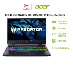Laptop Acer Predator Helios 300 PH315-55-76KG i7-12700H 16GB 512GB GeForce RTX™ 3060 15.6′ QHD