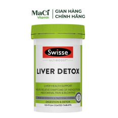 Thải độc gan Liver Detox Swisse Hỗ trợ chức năng gan 120 viên