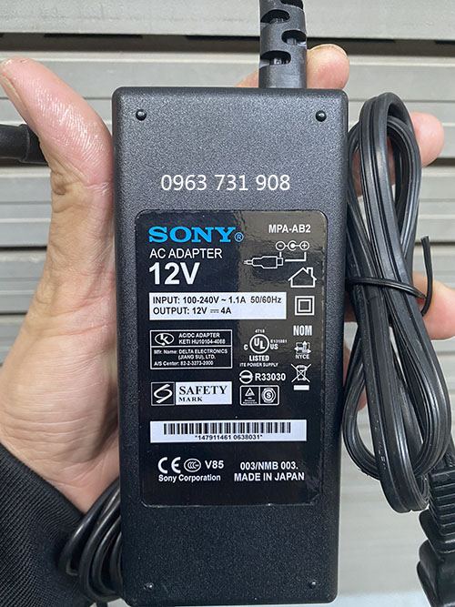 Adapter nguồn Sony 12V 4A bảo hành 12 tháng