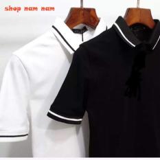 Áo thun viền cổ nam màu trắng