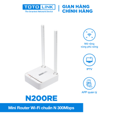 TOTOLINK – N200RE-V5 – Mini Router Wi-Fi chuẩn N 300Mbps