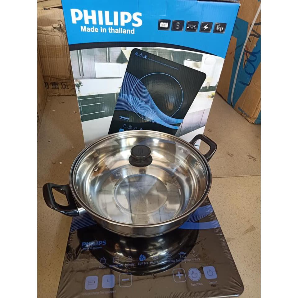 Bếp từ cảm ứng PHILIPS PL01 công suất 2000W, tặng nồi inox cao cấp, bếp từ đơn dành cho gia...
