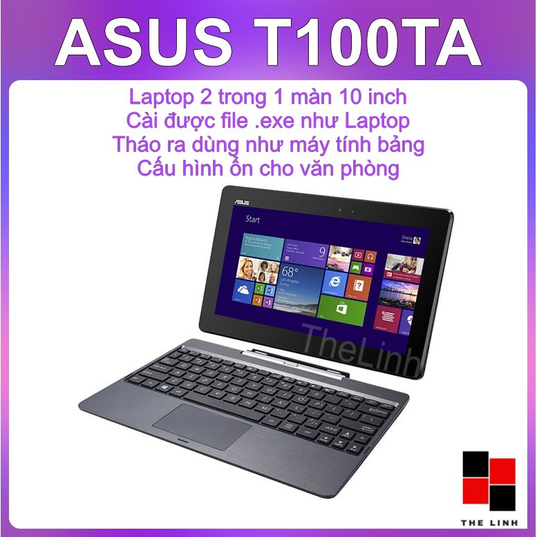 Laptop 2 trong 1 ASUS Transformer Book T100TA - HDMI, Win 8.1