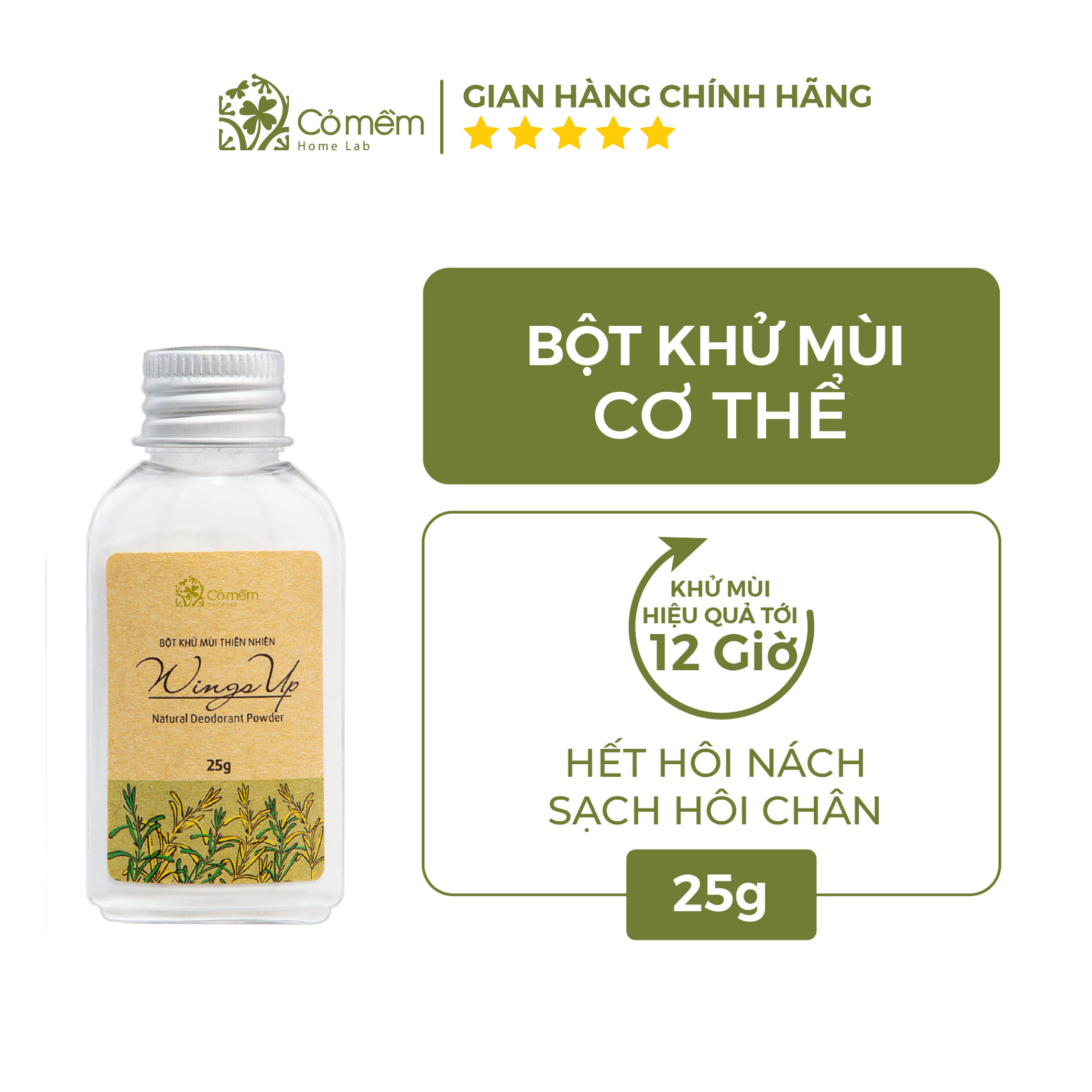 Bột Khử Mùi Wings Up Khử Mùi Hôi Nách Hôi Chân Nam Nữ Hiệu Quả Giảm Tiết Mồ Hôi Hôi...