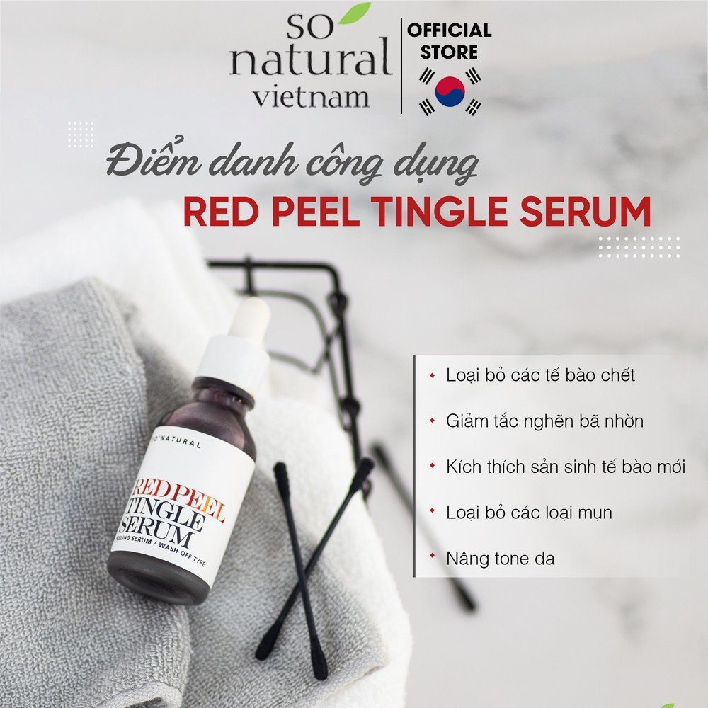 [35ml] Tinh Chất Tái Tạo Phục Hồi Da Red Peel Tingle Serum So Natural Hàn Quốc l Nhập Khẩu Chính...