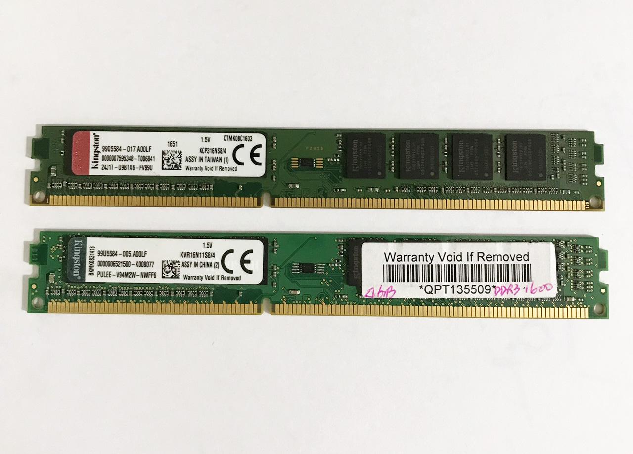 Ram máy tính để bàn 4GB DDR3 bus 1600 PC3 12800 (nhiều hãng) Kingston Samsung Hynix - PCR3 4GB LLD1