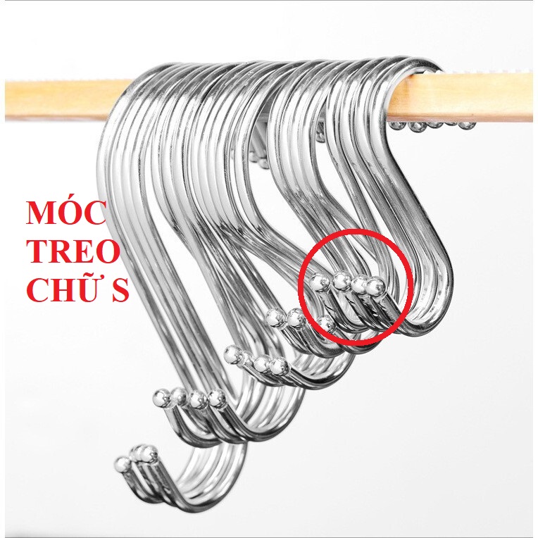 Móc treo đồ chữ S tiện lợi - Móc treo đầu bo tròn 7cm và 11.5cm