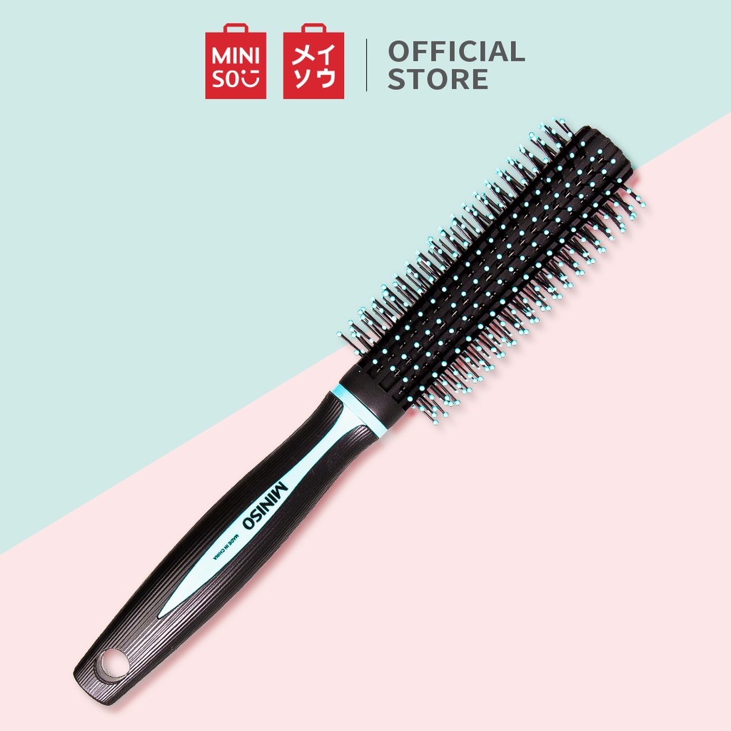 Lược tròn tạo kiểu chải tóc xoăn uốn phồng tóc bồng bềnh Miniso chính hãng - Giao mào ngẫu nhiên