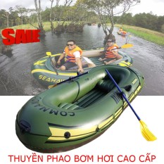 Thuyền Hơi-Xuồng Bơm Hơi Cao Cấp Dành Cho 3 Người- Thuyền Câu Cá Bơm Hơi, DU Lịch, Dã Ngoại(CÓ TAY CHÈO, BƠM CHÂN,Một GHẾ HƠI,TẶNG MIẾNG VÁ)=>BÁN HÀNG UY TÍN CHẤT LƯỢNG