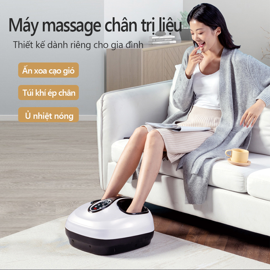 [HCM]Máy massage chân có túi khí JIASHENGDA ấn bóp điểm huyệt chườm nhiệt nóng xoa bóp bàn chân