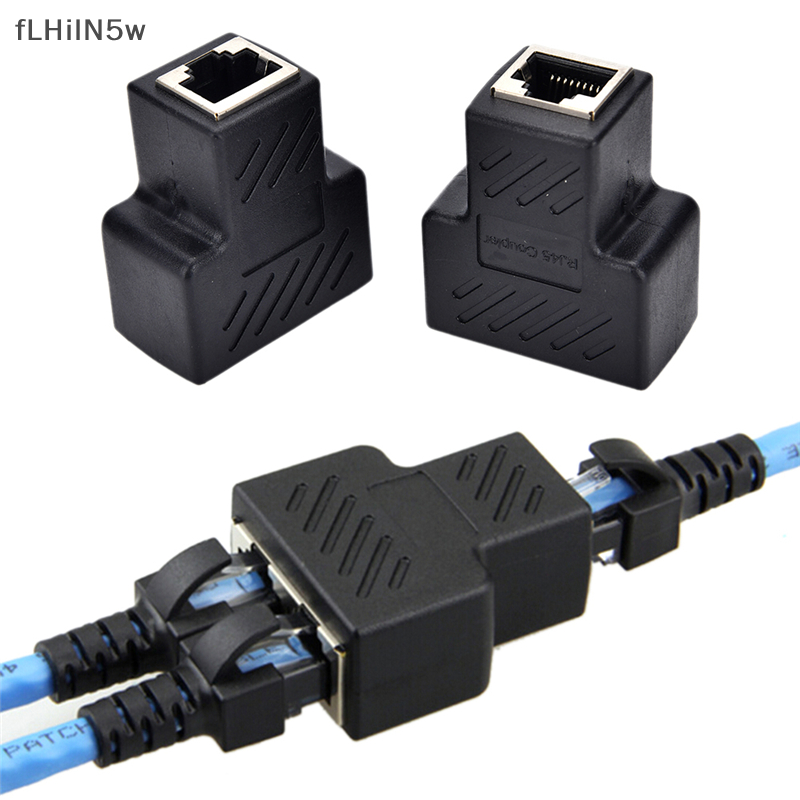 [fLHilN5w] Sissi Cáp Mạng Ethernet 1 Đến 2 LAN Bộ Chia RJ45 Đầu Nối Bộ Chuyển Đổi Phích Cắm