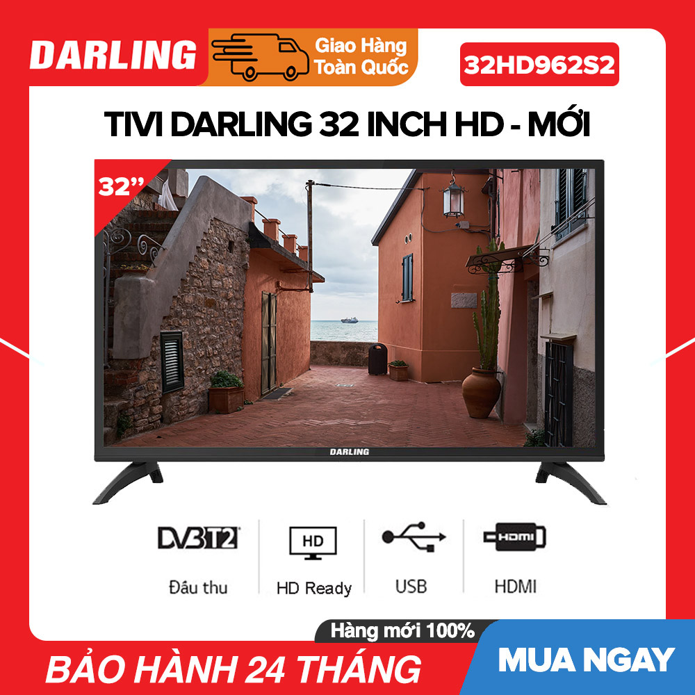 [Sản Phẩm Mới] Tivi Led Darling 32 inch HD - Model 32HD962S2 32HD958E HD Ready Tích hợp DVB-T2 Tivi Giá...