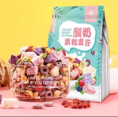 Túi xanh sữa chua 500g- NGŨ CỐC SỮA CHUA, NGŨ CỐC HOA QUẢ AN KIÊNG GIẢM CÂN