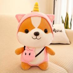 Gấu Bông Gấu Ôm Ohmnix Thú Bông Chó Shiba Hóa Trang Kì Lân Hồng Ngộ Nghĩnh 25cm