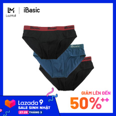 Combo 3 Quần lót nam Brief iBasic PANM077 – 2 đen 1 xanh tặng túi bảo vệ môi trường