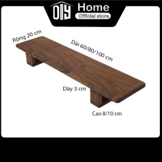 Kệ máy tính DIY home gỗ tự nhiên nâng cao màn hình với 2 chiều cao tuỳ chỉnh