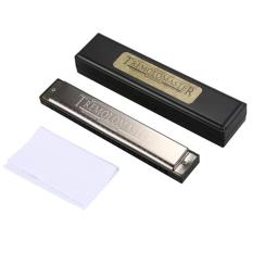24 Hole Tremolo Harmonica / C Key Polyphony / Black Mouth Organ Harmonica