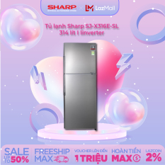 [Miễn phí giao + lắp][Voucher Upto 4 triệu][Trả góp 0%] Tủ lạnh Sharp SJ-X316E-SL 314 lít I Iinverter I Khử mùi Nano Ag+Cu