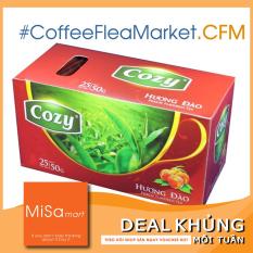Combo 2 hộp Trà Đào Cozy Túi Lọc (Hộp 25 Gói) – Phân Phối Bởi MisaMart
