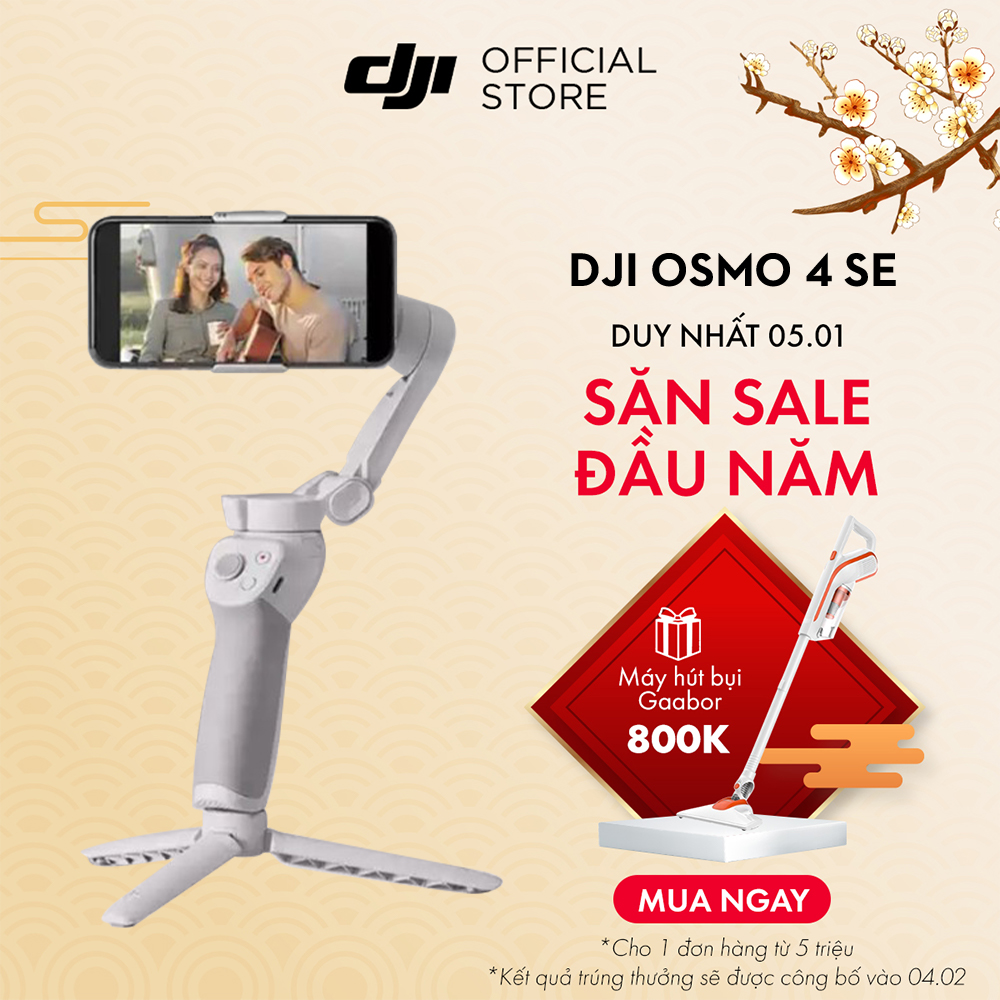 Tay cầm gimbal DJI Osmo Mobile 4 SE 2021 chống rung điện thoại Hàng chính hãng Bảo hành 12 tháng...