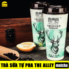 Trà Sữa The Alley Vị Trà Xanh Matcha – Trà Sữa Tự Pha Uống Liền -Trà Sữa Sừng Hươu Túi Lọc / Hạt Đậu Đỏ / Bột Trà Sữa / Đường Đen – Nội Địa Trung Quốc – Ruvask
