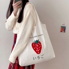 Túi tote nữ canvas đeo vai đi học đựng sách vở laptop 15.6inch phong cách Hàn Quốc-TALI STORE