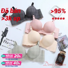 Áo lót nữ, áo ngực nữ Doris.fashion đúc su kẻ nâng ngực không gọng đệm dày 3cm hình bàn tay ôm nâng ngực