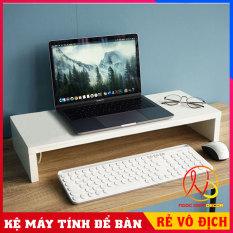 Kệ để màn hình máy tính, laptop nâng cao màn hình chống gù lưng, chống đau vai, kệ máy tính để bàn có hộc để tài liệu