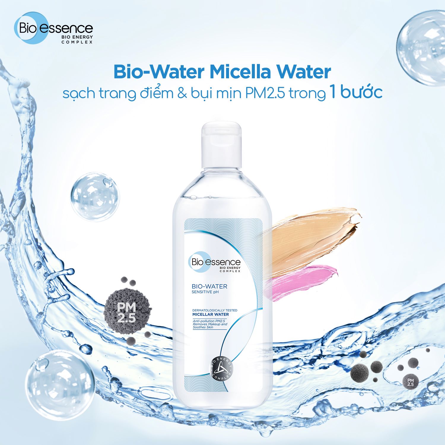 [05-14.1 MUA 2 TẶNG 1] Combo 2 Nước tẩy trang ẩm mượt Bio-Essence Bio-Water 100ml/chai