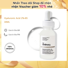 Tinh chất The Ordinary Hyaluronic Acid 2% + B5 giúp bổ sung nước khoá ẩm phục hồi màng bảo vệ da cân bằng dầu thừa và tăng cường độ đàn hồi cho da – intl