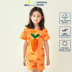Đồ bộ ngắn tay quần áo thun cotton mịn mặc nhà mùa hè cho bé gái Unifriend Hàn Quốc U3026