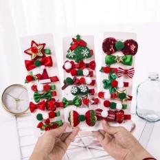 Set kẹp tóc, kẹp mái 10 chi tiết Noel cho bé, GIÁNG SINH AN LÀNH