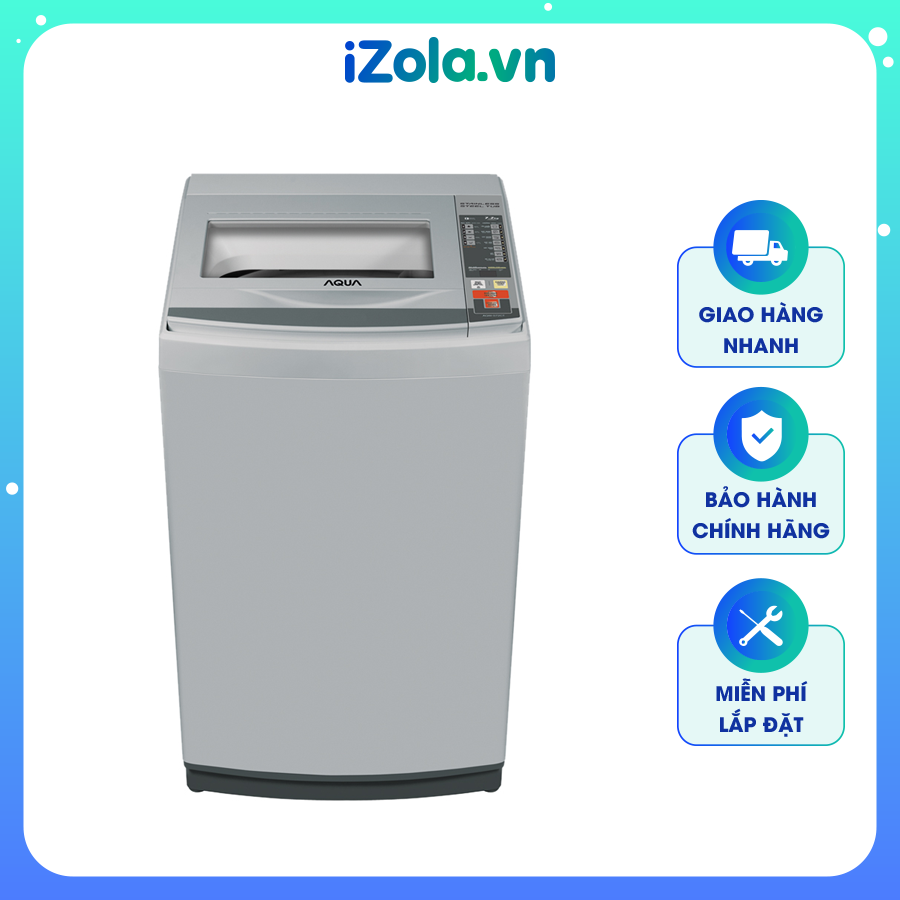 [Giao tại HCM] Máy giặt Aqua 7.2 kg AQW-S72CT(H2) – 7 chế độ giặt – Tốc độ quay vắt 775 vòng/ phút – Tính năng khoá trẻ em
