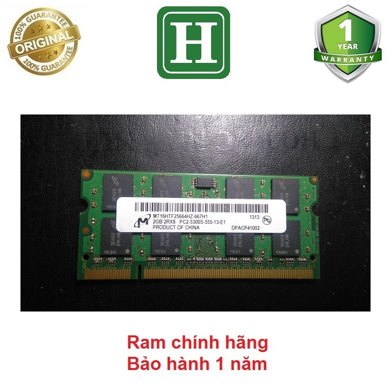 [HCM]Ram laptop DDR2 2GB bus 667 - 5300s bảo hành 1 năm