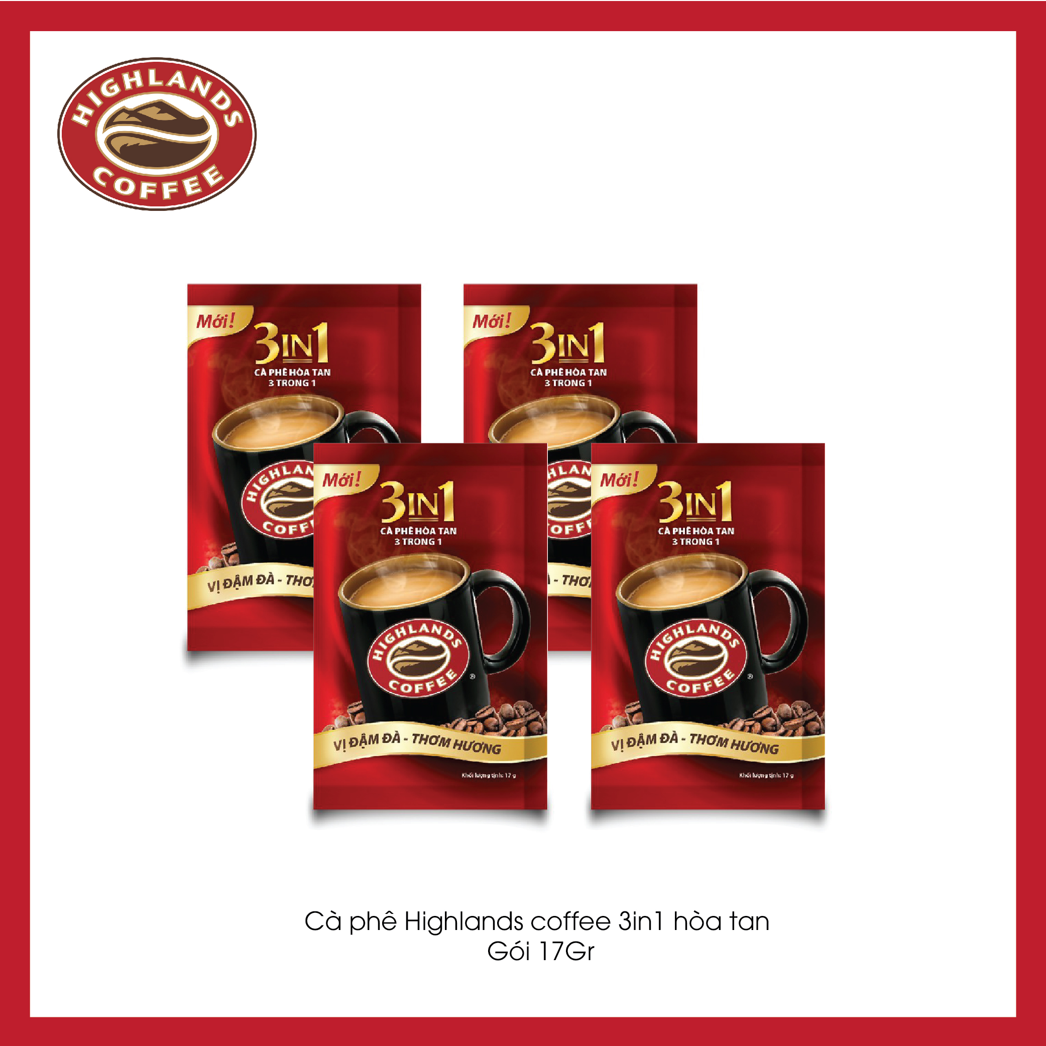 [TẾT 2022/ TẾT ĐẬM VỊ] Cà phê sữa hoà tan 3in1 Highlands Coffee (20 gói x 17g) - đậm vị...