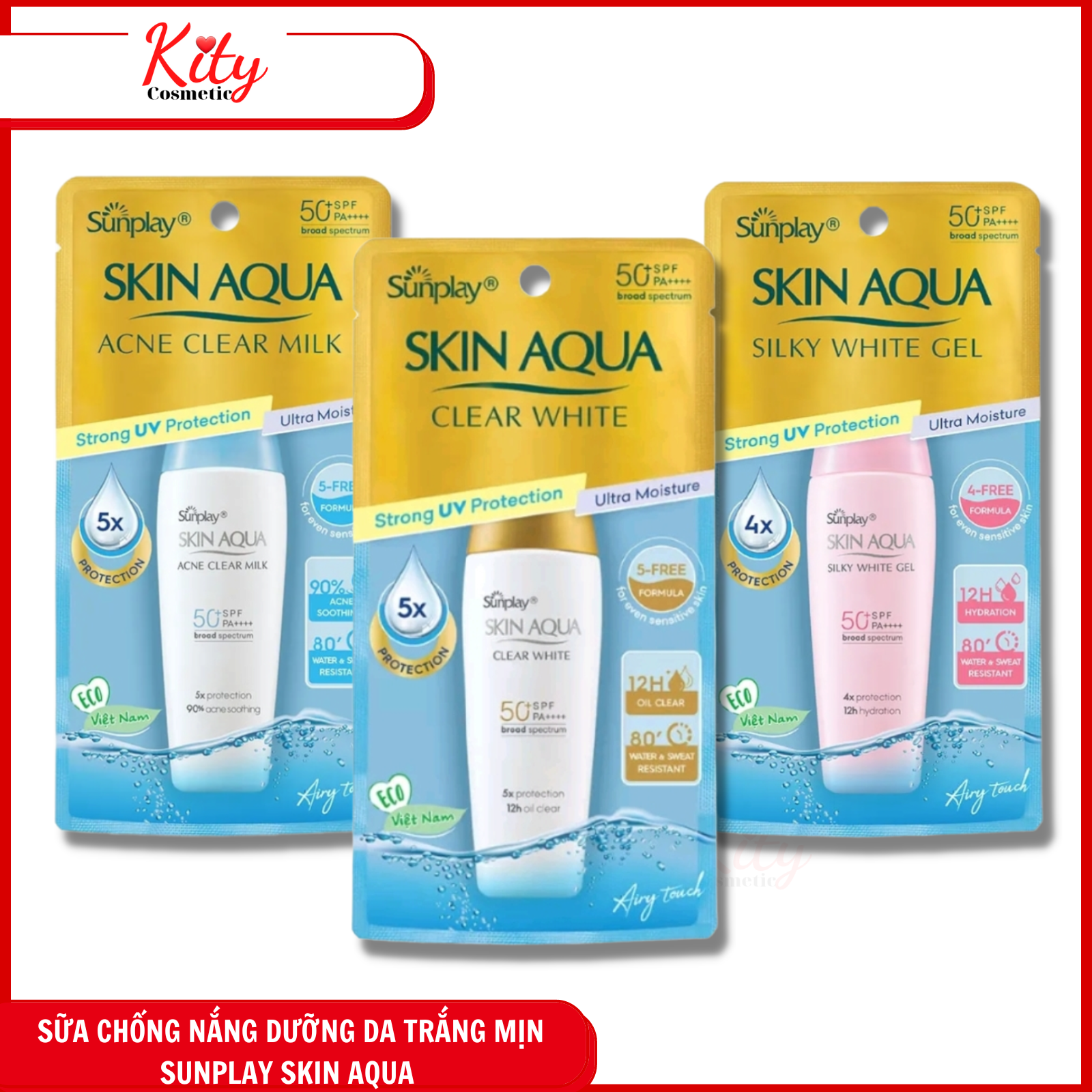 Sữa chống nắng dưỡng da Sunplay Skin Aqua SPF50+ phiên bản ECO VIỆT NAM 2023