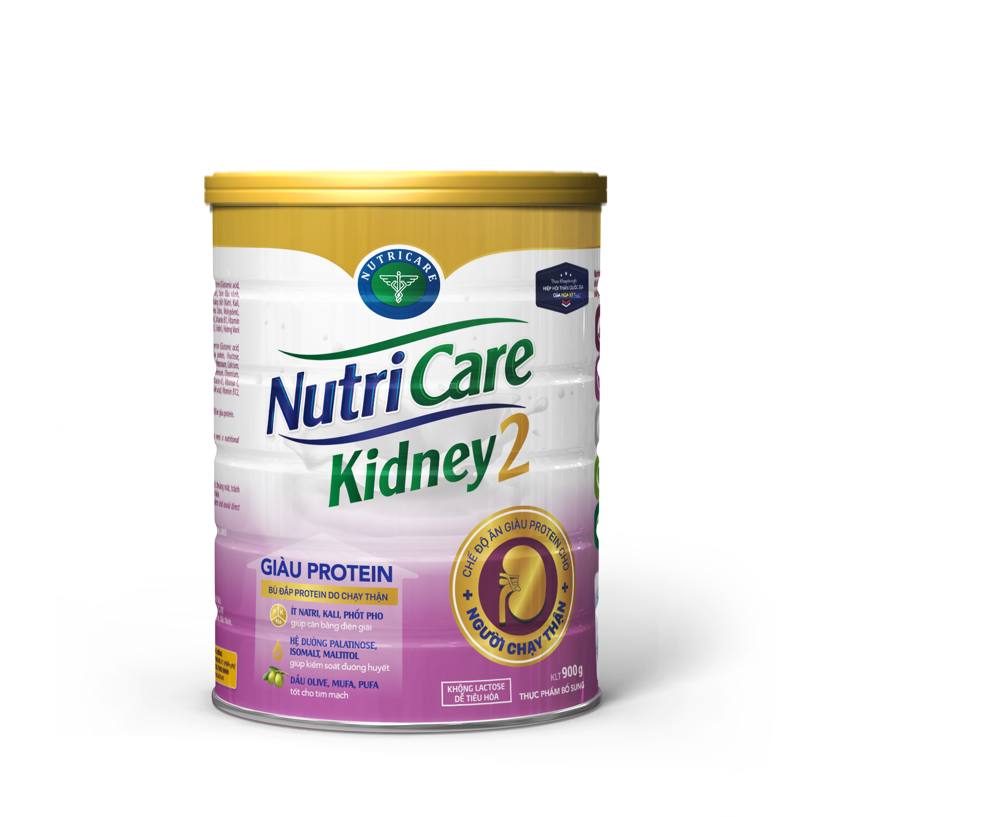 Sữa bột Nutricare Kidney 2 - giàu protein, dinh dưỡng cho người chạy thận nhân tạo (900g)