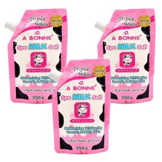 Combo 3 Bịch Muối tắm sữa bò tẩy tế bào chết A Bonne Spa Milk Salt Thái Lan 350gr