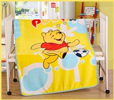Mền chăn hoạt hình bông tuyết 2 mặt cho bé
