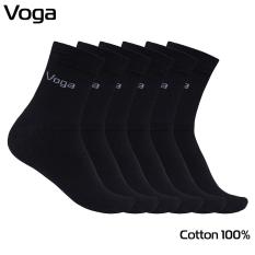 Set 3 Đôi Tất Vớ Nam Cao Cấp Voga Cổ Cao Sợi Cotton Thấm Hút Mồ Hôi, Khử Mùi