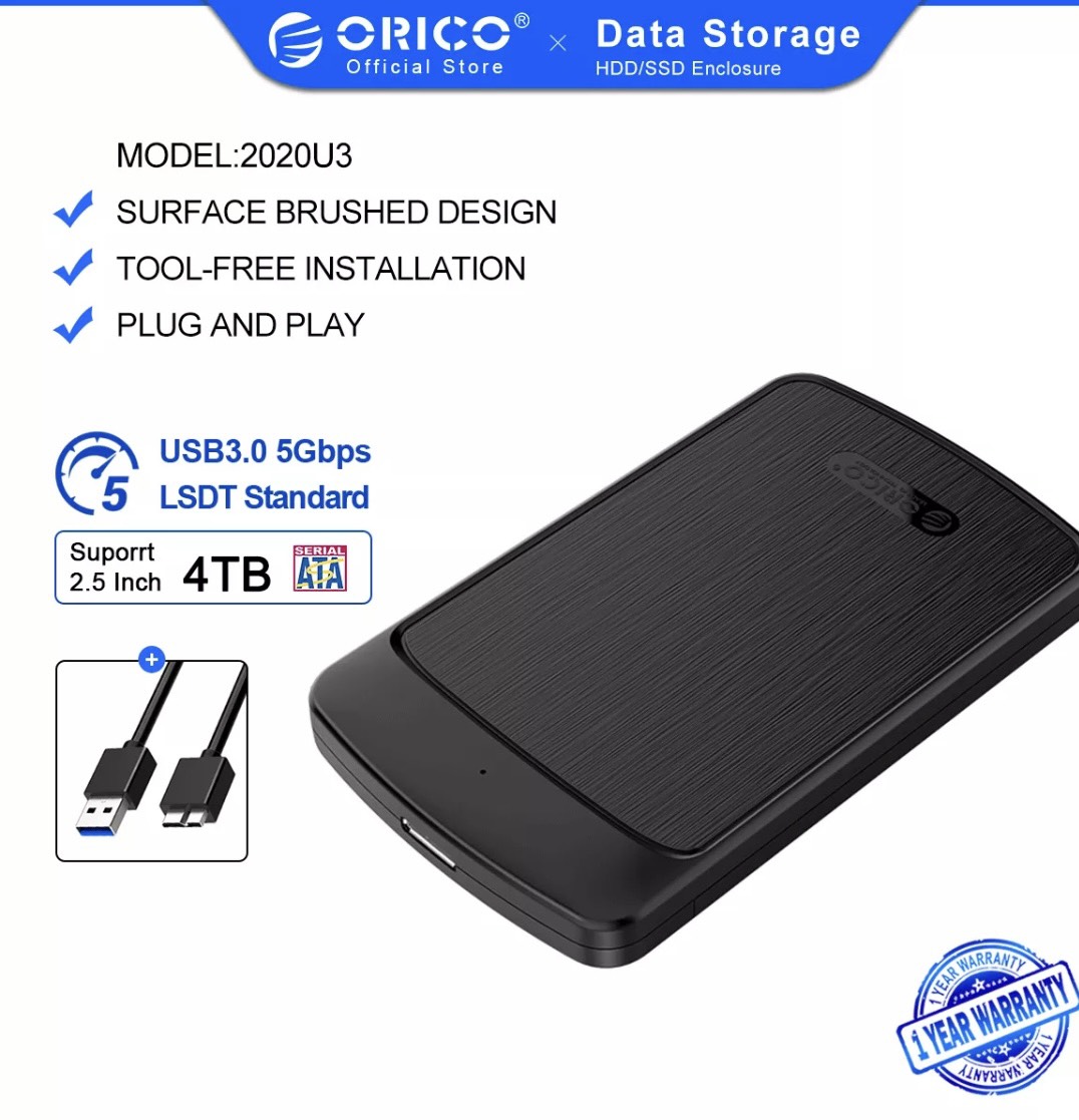 Hộp đựng ổ cứng Orico 2.5 inch dùng cho Ổ HDD laptop ,SSD SATA sang USB 3.0 thành ổ cứng...