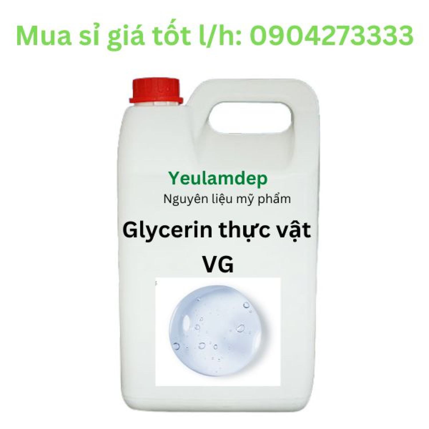 Glycerin thực vật 99,7% (VG) - nguyên liệu mỹ phẩm - 1 kg