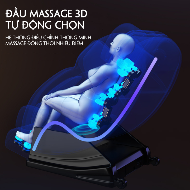 Ghế massage trị liệu toàn thân đa chức năng, chế độ không trọng lực, mà hình cảm ứng LED, điều...