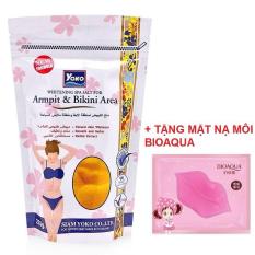 MUA 1 TẶNG 1 MASK- Muối tắm trắng da vùng nách bikini Yoko Thái Lan 220gr có Video, tặng mặt nạ môi Bioaqua