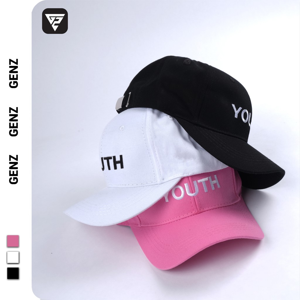 Nón kết lưỡi trai GENZ thêu chữ YOUTH phong cách Ulzzang ZA012