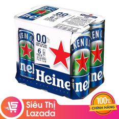 [Siêu thị Lazada] [Quà Tặng Không Bán] Lốc 6 lon Heineken 0.0 (330ml/lon)